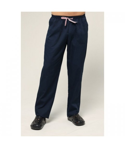Men's medical pants, dark blue 52