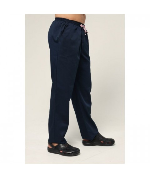 Men's medical pants, dark blue 58
