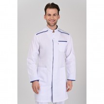 Medical gown Oslo White-blue electric 58