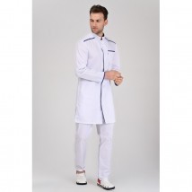 Medical gown Oslo White-blue electric 58