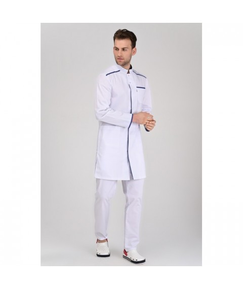 Medical gown Oslo White-blue electric 64