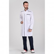 Medical gown Oslo White/Dark Blue 44