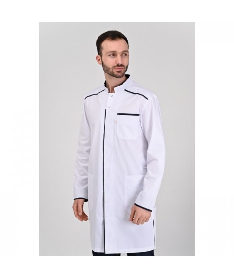 Medical gown Oslo White/Dark Blue 44