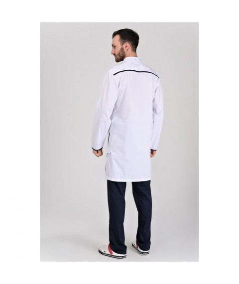 Medical gown Oslo White/Dark Blue 44