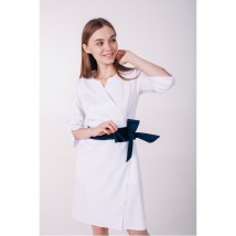 Medical gown for women Verona White/Dark blue 48