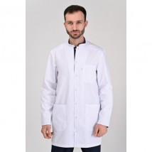 Medical shortened robe Bonn White/Dark blue 44