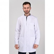 Medical shortened robe Bonn White/Dark blue 62