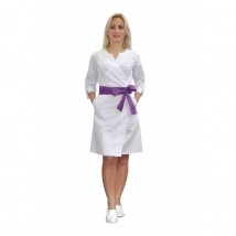 Медицинский халат женский Верона Белый-фиолетовый 52