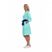 Медичний жіночий халат Верона М'ятний/Темно-синій, 48