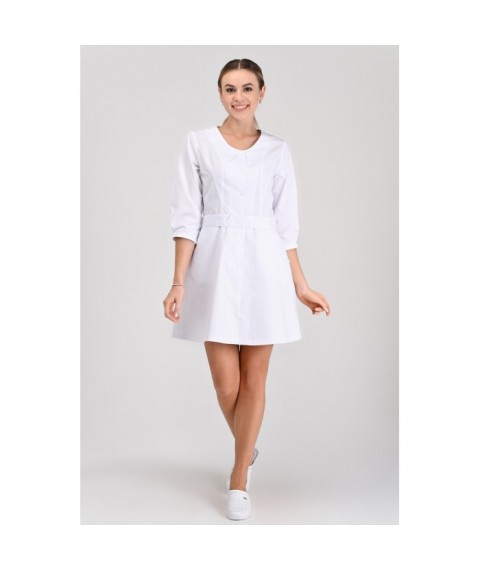 Women's medical gown Vicenza 3/4, White