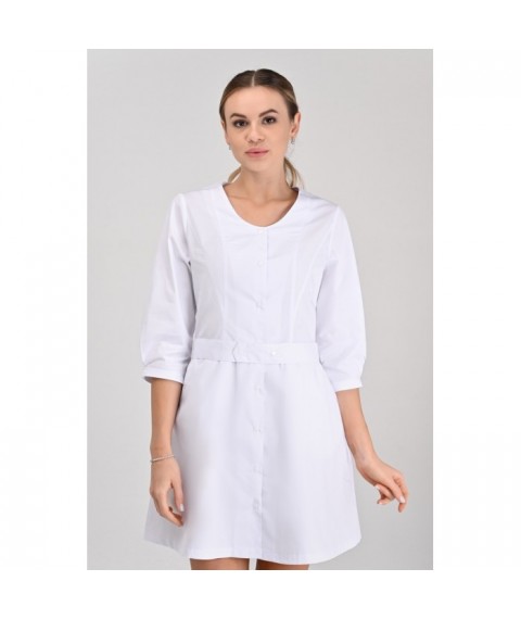 Women's medical gown Vicenza 3/4, White
