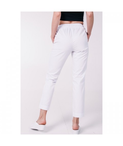 Women's medical pants 7/8, White 50