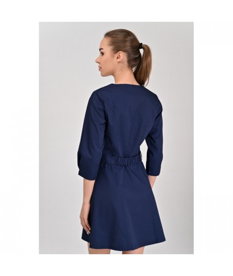 Women's medical gown Vicenza 3/4, Dark blue 42