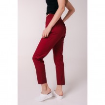 Women's medical pants 7/8, Burgundy 42