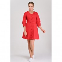 Women's medical gown Vicenza 3/4, Red
