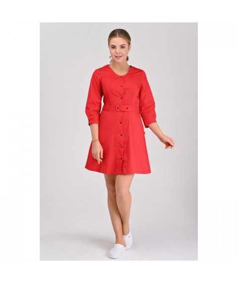 Women's medical gown Vicenza 3/4, Red 48