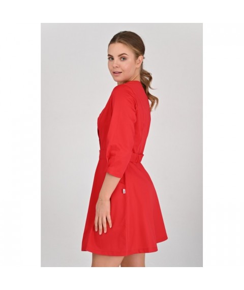 Women's medical gown Vicenza 3/4, Red 50