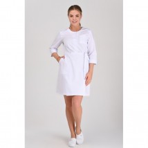 Women's medical gown California, White 3/4 62