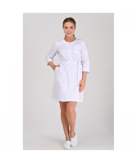 Women's medical gown California, White 3/4 62