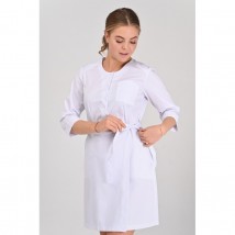 Women's medical gown California, White 3/4 62