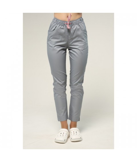 Women's medical pants 7/8, Light gray 56