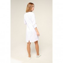Medical gown Siena White - red stitching, 3/4 42