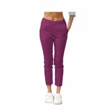 Women's medical pants 7/8, Plum 50