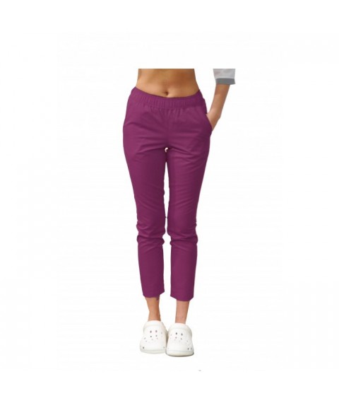 Women's medical pants 7/8, Plum 50