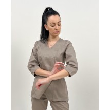 Medical jacket Tuscany 3/4, Dark cappuccino 50