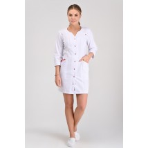 Medical women's robe Varna White-chervoniy 3/4, 44 rub.