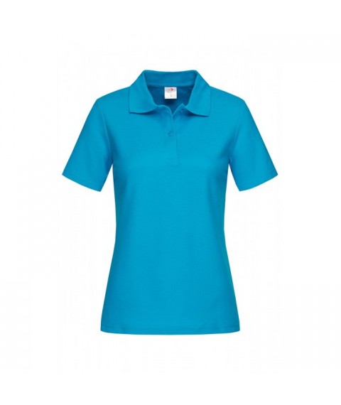 T-shirt Polo Women, turquoise, M