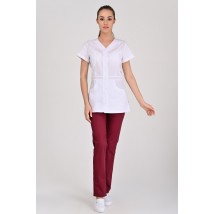 Medical jacket Alanya (button) White, Short Sleeve 50
