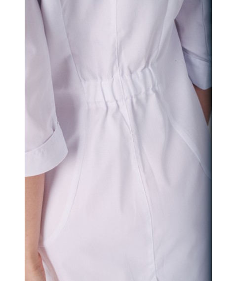 Medical gown Arizona, White (white button) 3/4 50