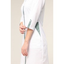 Medical gown Virginia White-olive 3/4 62