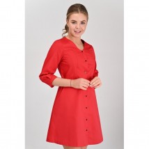 Women's medical gown Vicenza 3/4, Red 52