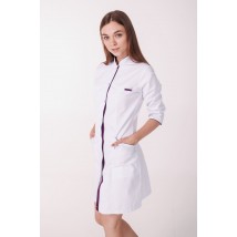 Medical gown Beijing White-violet 3/4, 46 rub.