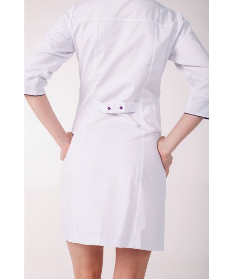 Medical gown Beijing White-violet 3/4, 48 rub.