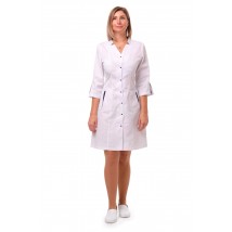Medical gown Genoa White-dark blue 3/4 42