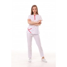 Medical suit Turin White-Red 44