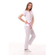 Медицинский костюм Турин Белый-Красный 44