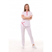 Medical suit Turin White-Red 50