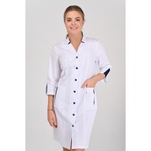 Medical gown Genoa White/Dark blue (button) 52