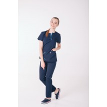 Medical suit Turin, Dark blue/Sky 42