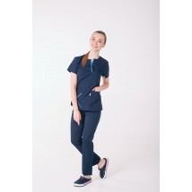 Medical suit Turin, Dark blue/Sky 64