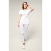 Medical suit Celeste White, Short sleeve 42