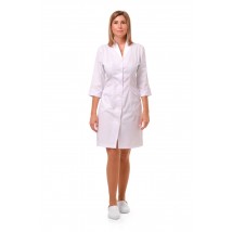 Medical gown Arizona, White (white button) 3/4 66