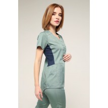 Medical suit Celeste Olive/dark blue, Short sleeve 42