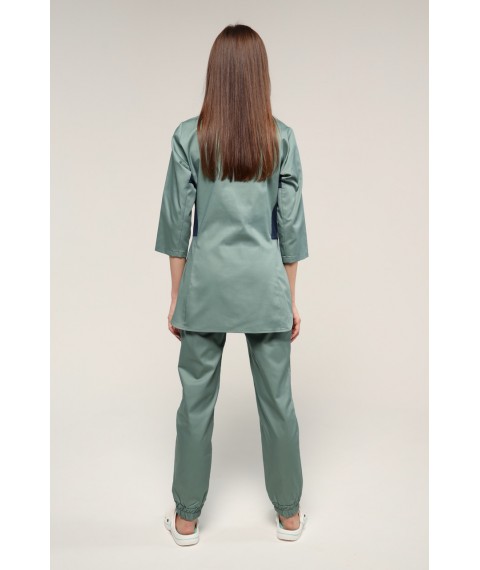 Medical suit Celeste, Olive/dark blue 3/4 44