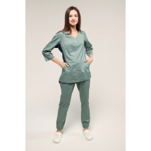 Medical suit Celeste, Olive/dark blue 3/4 46