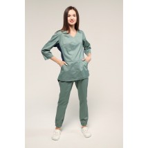 Medical suit Celeste, Olive/dark blue 3/4 50